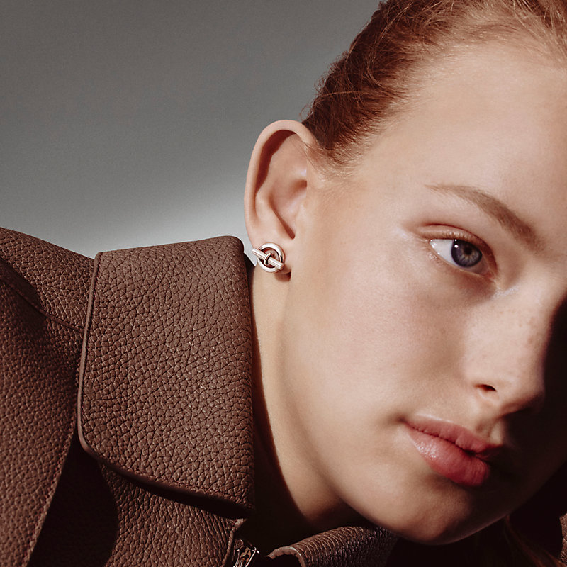 Mini Chaine d'ancre earrings, medium model | Hermès Mainland China